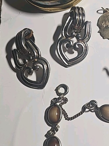Vintage Jewerly LOT -Heart Locket & Pendant, Sterling Anklet, 18k GF Ring, 14kGF - Picture 22 of 23
