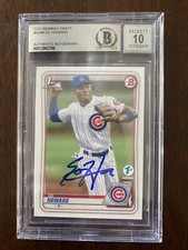 Ed Howard Auto Signed 2020 1st Edition Bowman Card Beckett Autograph 10 Cubs