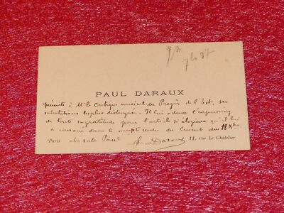 CDV 6 Signierte Autografen Paul Daraux (Französischer Sänger Opéra) Ca 1910