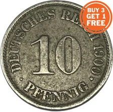 10 GERMAN PFENNIG - CHOICE OF DATE FROM 1890- 1916 - GERMANY