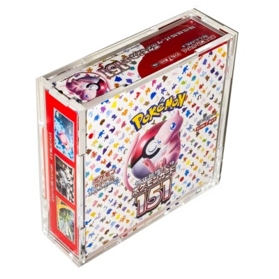 Acrylic Display Case for Pokemon 151 Japanese Booster Box UV