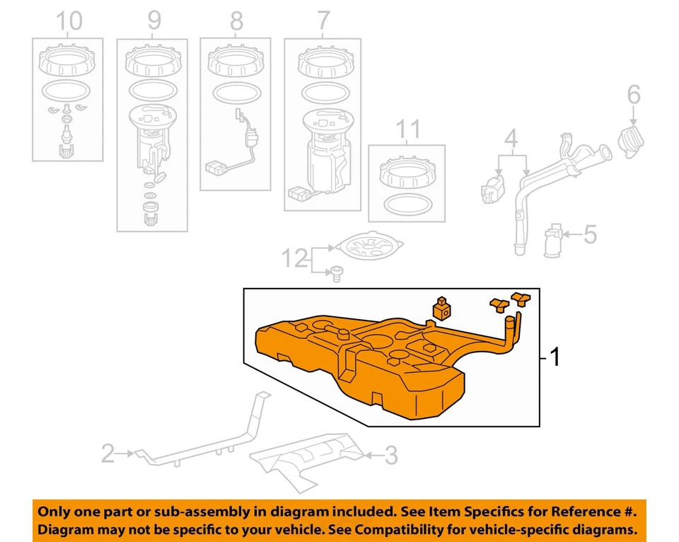 Used Fuel Tank fits: 2017 Honda Accord Sedan 2.4L AT CVT Canada emissions Grade Foto 3 de 4