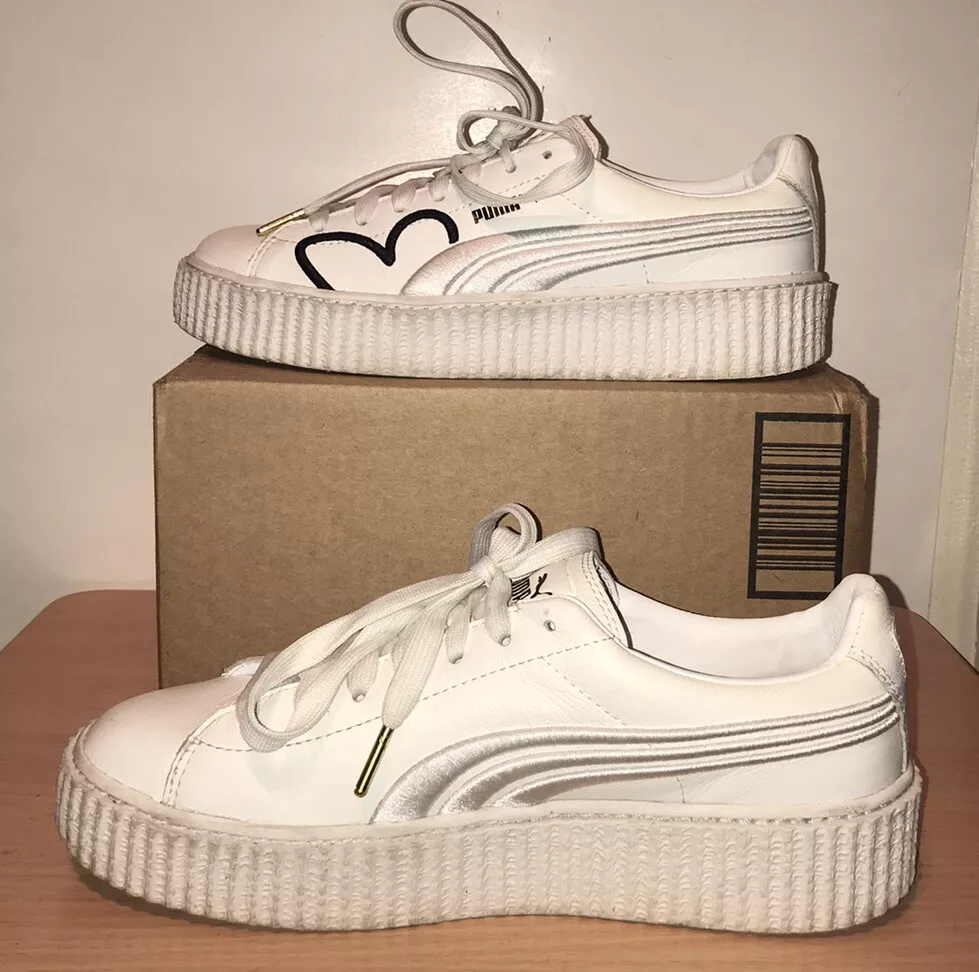 Puma Fenty by Rihanna Clara Lionel Creeper White Sneaker 36640301 Womens Size 10
