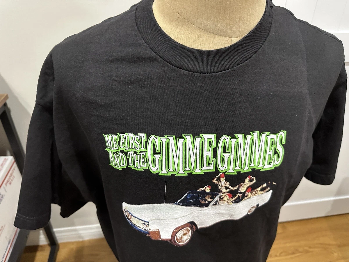 Vintage Me First and the Gimme Gimmes Punk Rock Double Sided Shirt Mens Med
