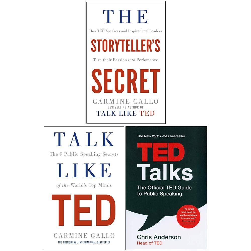 Storyteller's Secret, Talk Like TED, TED Talks  Chris Anderson 3 Books Set