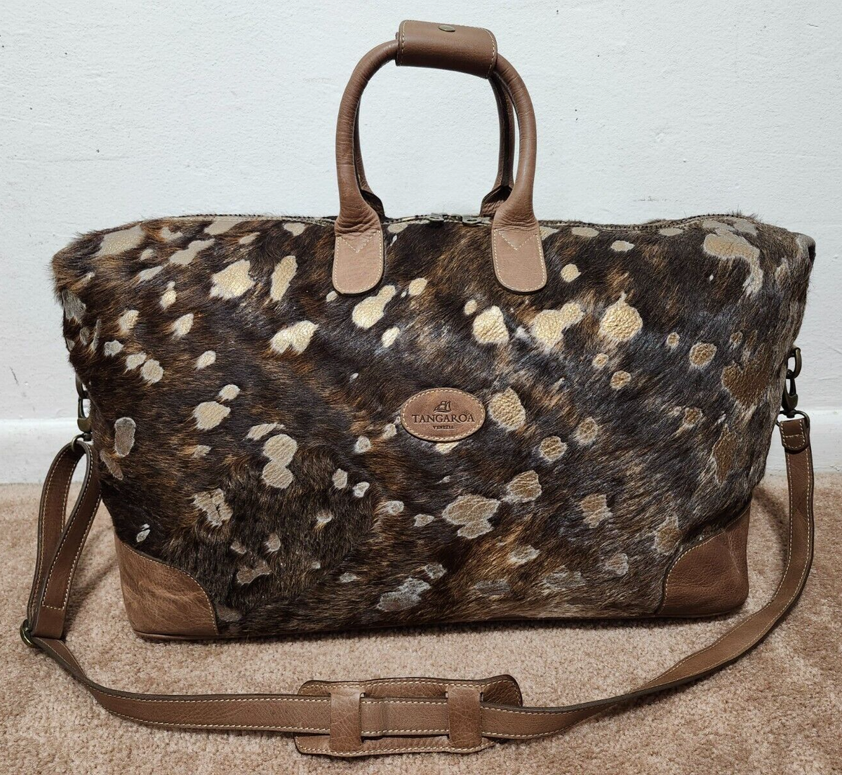「terrysgarage」 Tangaroa Venezia Terrida Cowhide Brown Leather Duffel Shoulder