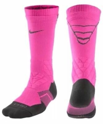 NIKE Elite Vapor Crew Football Socks Medium (Fits Men 6-8) SX4924-663  Pink/Gray