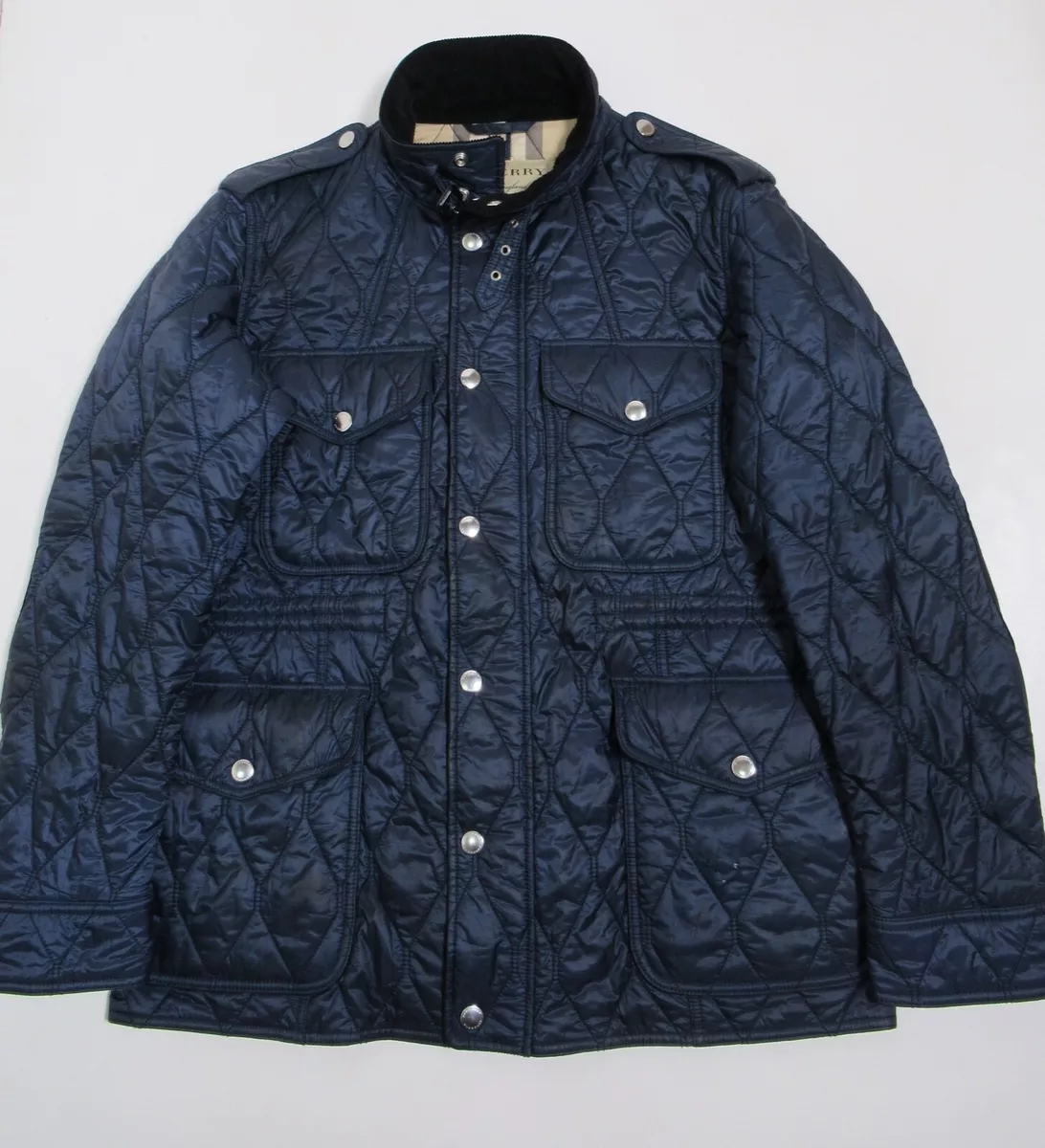 Burberry Men s Russell Diamond Quilted Jacket Navy Blue Size XXL