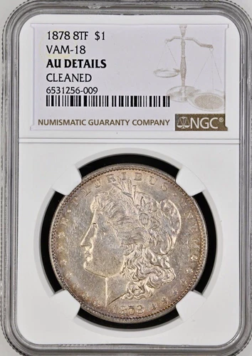 STUNNING SCARCE 1st YEAR ISS 1878 8TF NGC CARTWHEEL LUSTER MORGAN SILVER VAM-18