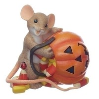 Charming Tails Halloween Candy Corn Pumpkin Mouse 3.35 2017 130454 Charming Tails Halloween Candy Corn Pumpkin Mouse 3.35 2017 130454