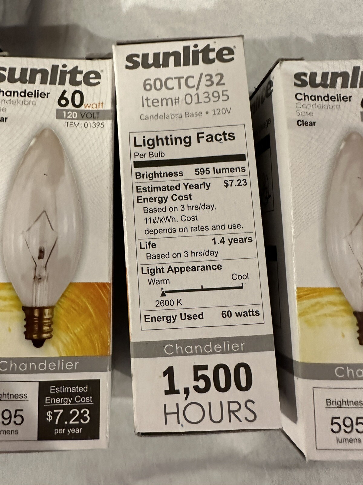 Candelabra Base Chandelier Bulbs, 55 -25/40/60w Clear And Frosted Mix