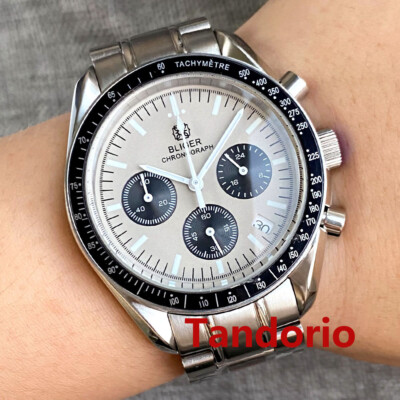 Bliger 40mm VK63 Quartz Full Functional Chronograph Watch Glide Folding Clasp