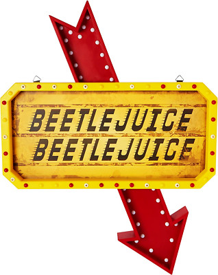 New Beetlejuice LED Leuchtschild TIM BURTON Halloween USA IMPORT