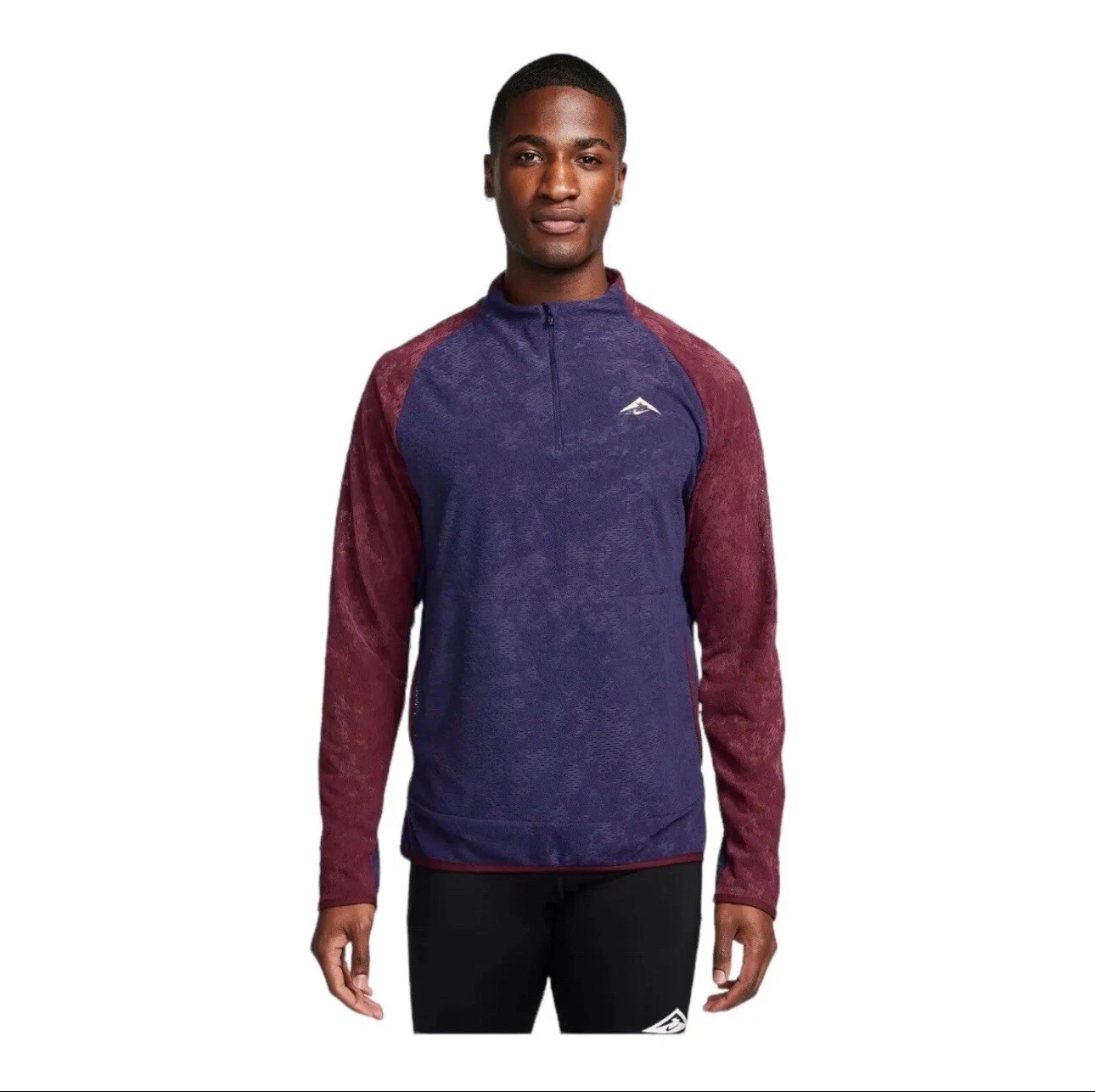 Nike Trail Dri-FIT 1/2-Zip Running Top Purple Ink FB7535-555 Men Small