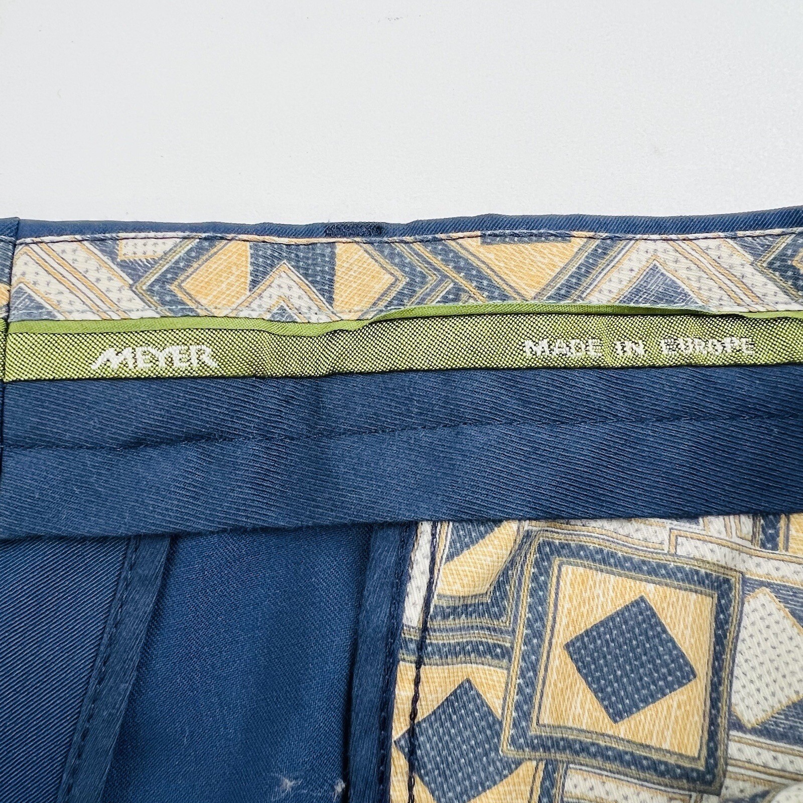 Meyer Bonn Blue Flat Front Polyester Wool Elastan… - image 4