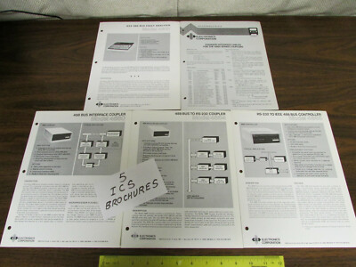 5 Assorted ICS Vintage Computer Test Equipment Brochures
