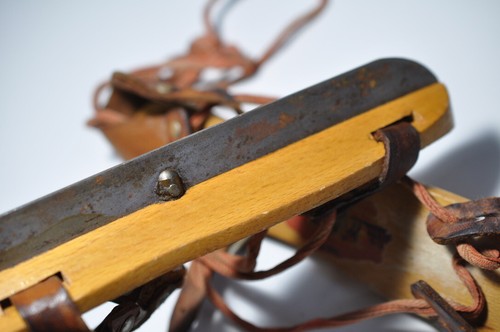 Vintage dutch wooden strap on ice skates made in Nederlands - Picture 13 of 13