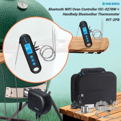 INKBIRD 2.4G Wi-Fi Grillgebläse ISC-027BW + Bluetooth Meat Thermometer Sonde APP
