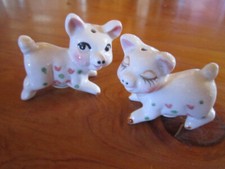 ORNAMENT SALT AND PEPPER SHAKER SET BABY PIGS   * GREAT   ** MUST SEE *****