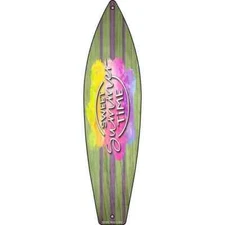 Sweet Summer Time Metal Surfboard Sign 23"x6" Plaque Home Door Garage Wall