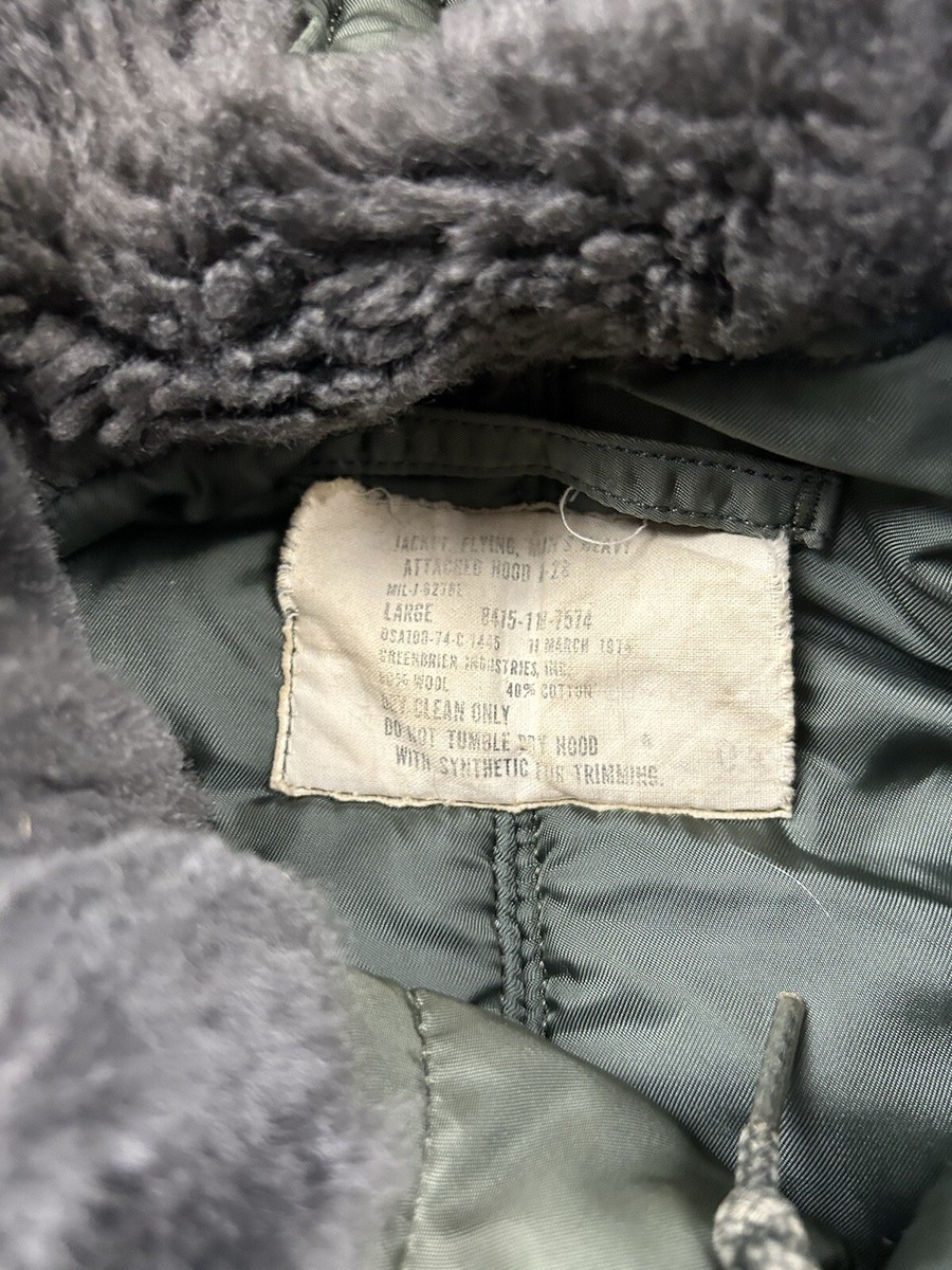 ジャケット・アウター 70s N-2B large 70s VINTAGE MENS SIZE LARGE N-2B PARKA HEAVY BOMBER JACKET