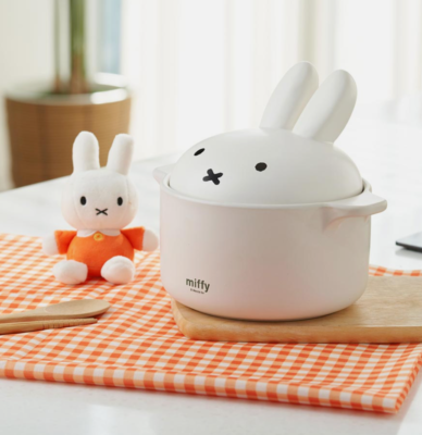 Miffy Ceramic Sterilizable Heat-Resistant 1.8L Pot, Orange | eBay