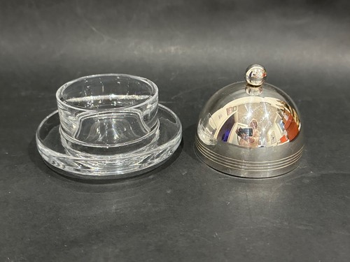 Ercuis France Saint Hilaire Butter Caviar Condiment Dish Silver Plate Domed Lid - Picture 8 of 10