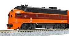 KATO N Gauge FP7A Milwaukee Road 95C 17711-3 Model Train Diesel Locomotive
