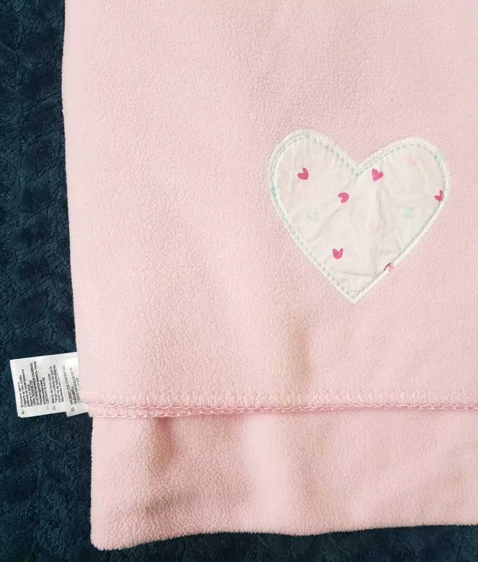 Coperta in pile rosa Mothercare con motivo a cuore foto 2