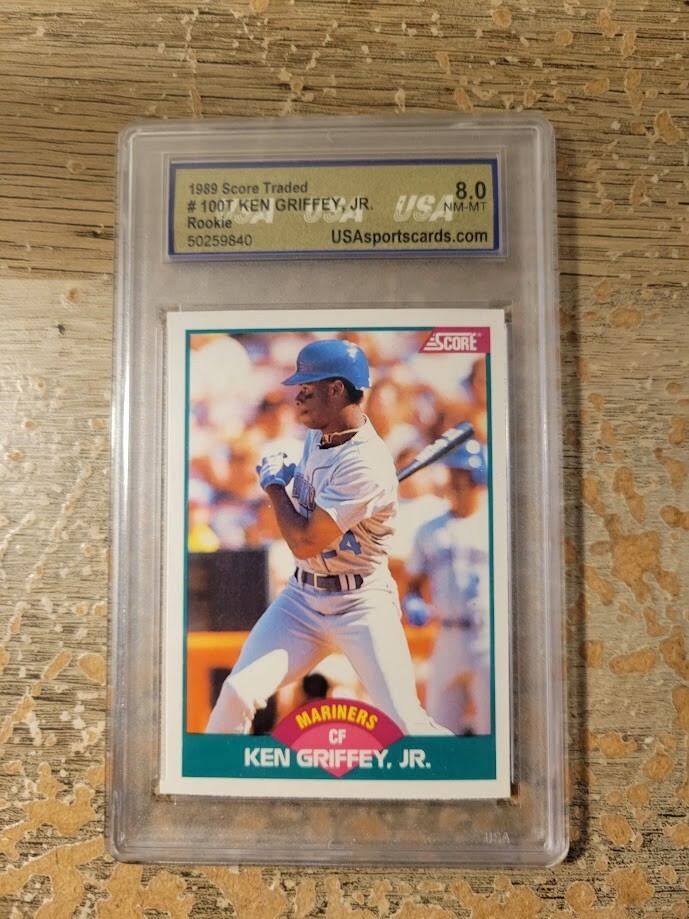 1989 Score Traded Baseball 100T Ken Griffey Jr. Pro Grading 8