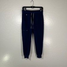 Figs Zamora Jogger Scrub Bottom Pants Womens XS Petite XSP Navy Nursing