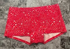 NWT VICTORIA'S SECRET PINK RED WHITE STAR GEOMETRIC PRINT BOYSHORT PANTIES