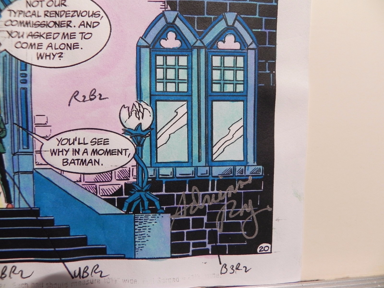 BATMAN 467 SHADOW BOX PART 1 COLOR PRODUCTION ART SIGNED ADRIENNE ROY ...