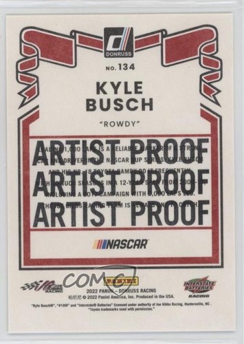 2022 Panini Donruss NASCAR Retro 1981 Kyle Busch #134 4g8 - Bild 2 von 3