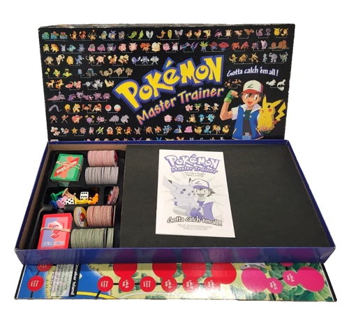 Pokemon Master Trainer Board Game Vintage Hasbro 100% Complete 1999 Rare Gen 1