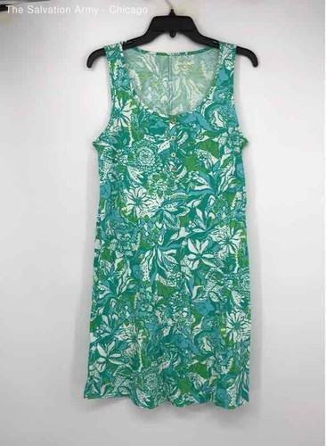 Lilly Pulitzer Womens Green Floral Safari Sangria Tank Dress Size Medium