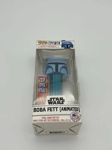 Funko POP! PEZ X Star Wars Boba Fett Blue Animated Candy Dispenser - NIB Sealed