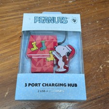 Peanuts Snoopy Charging Hub 3-Port USB-C USB-A Holiday 75th Anniversary Stocking