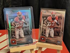 2025 1st Bowman Chrome U #80 Aqua Refractor /325 + Base Nate Frazier Bulldogs 