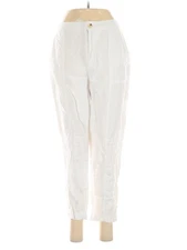 H By Halston Women White Linen Pants M