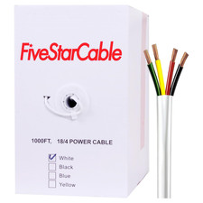 18/4 Gauge Low Voltage 4 Conductors Stranded Cable Wire - 1000 Ft, 18 AWG, PVC J