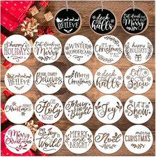 Small Christmas Stencils for Painting on Wood Reusable 4in Round Small...