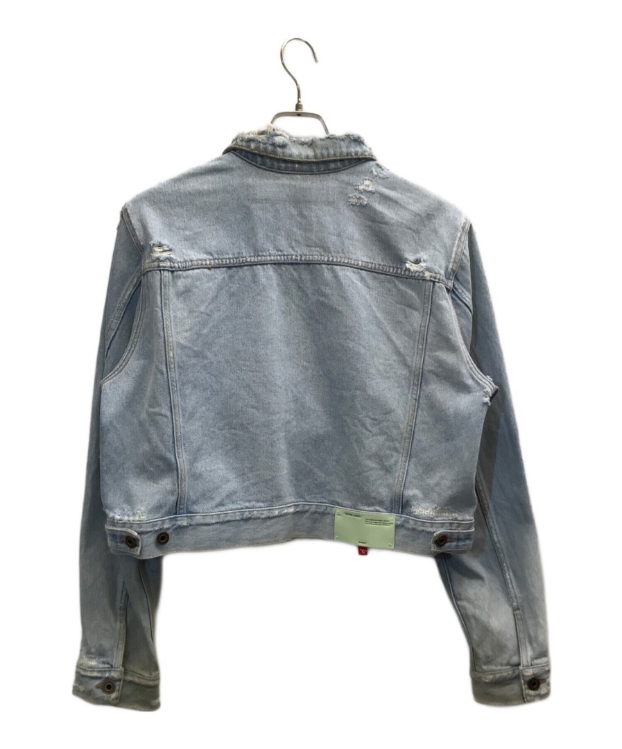 OFFWHITE Bleach Process Cropped Denim Jacket OMYE… - image 2