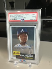 2020 Topps Clearly Authentic RONALD ACUNA JR Auto /99 PSA 9 1953 Reimagined Auto