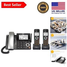 Reliable DECT 6.0 Phone with Extra-Large Display, 2 Handsets  Big Button Design