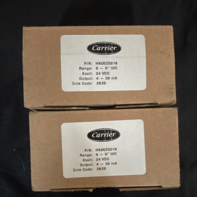 #ad Carrier HK05ZG019 HVAC Pressure Sensor 24VDC 4 20mA Gray Plastic $200.00