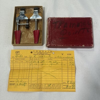 NICE Starrett No 50A trammel Points Adjustable  Tool In Orig Box, Athol Mass USA