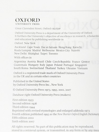Shorter Oxford English Dictionary - Sixth ed. 2007 - Limited Edition Vol 1 & 2 - Picture 15 of 24