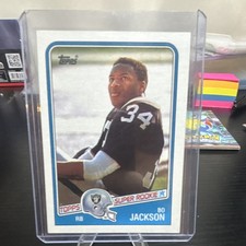 Topps 1988 Bo Jackson Los Angeles Raiders Rookie #327 Football Trading Card. rookie card picture