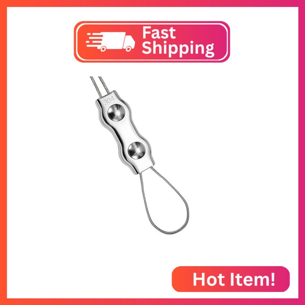 YOXMULK 80 PCS Double Rope Clamp,M2 Wire Rope Clamp